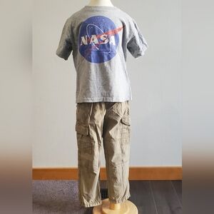 3/$13 Child NASA t-shirt & Carter's khaki pants (5-6)